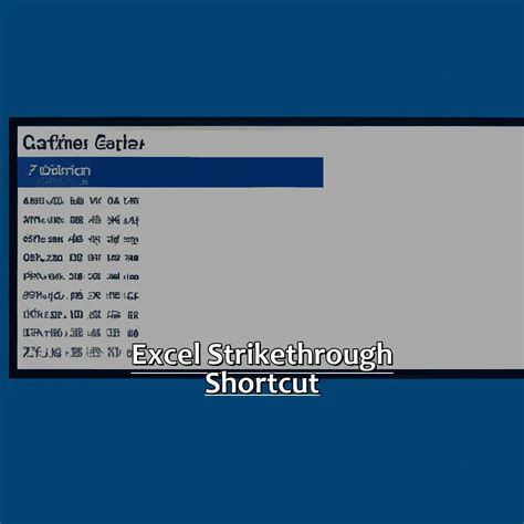 The Best Strikethrough Text Shortcut In Excel