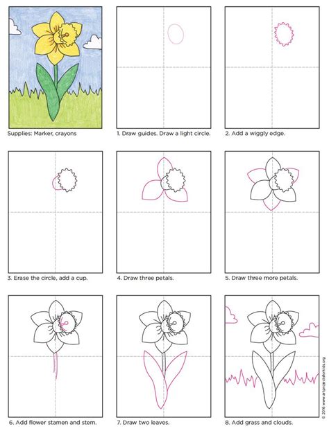 How To Draw A Daffodil Step By Step at Drawing Tutorials