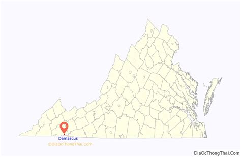 Map of Damascus town, Virginia - Thong Thai Real