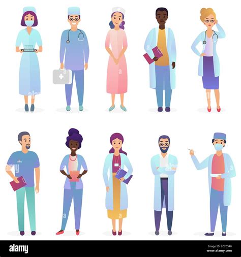 Cartoon Doctors. Medical workers team. Hospital staff set isolated Stock Vector Image & Art - Alamy