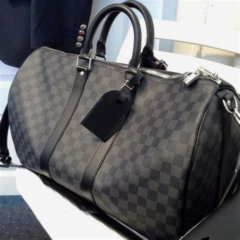 Buy Louis Vuitton Black Grid Duffle Bagl - Online