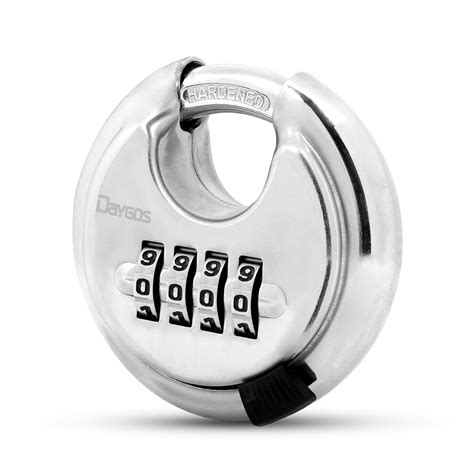 Buy DAYGOS Heavy Duty Combination Padlock - Outdoor Stainless Steel Disc Combination Lock ...