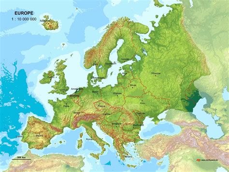 Topographic Map Europe | Oppidan Library