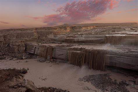 Sunrise at Grand Falls aka Chocolate Falls Arizona Photograph by Mitch ...