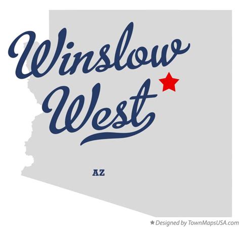 Map of Winslow West, AZ, Arizona