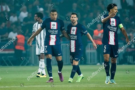 Kylian Mbappe Psg Congratulated By Lionel Editorial Stock Photo - Stock ...