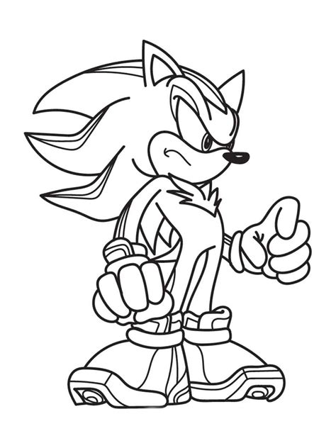 Shadow the Hedgehog coloring pages