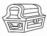 Open Treasure Chest Coloring Page sketch template