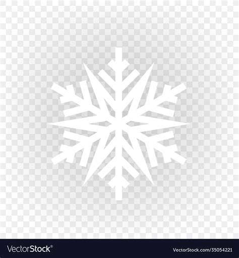 Snowflake on transparent background Royalty Free Vector