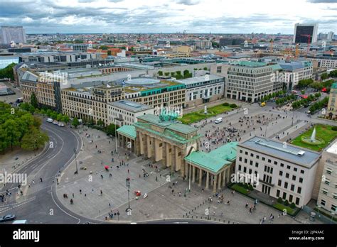 Brandenburg Gate in Berlin, Germany aerial view Stock Photo - Alamy