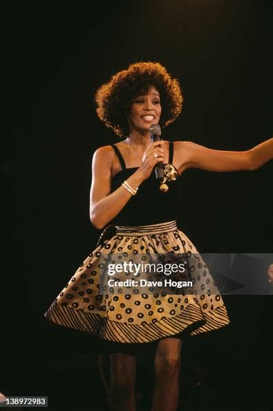 American singer Whitney Houston in concert, 1988. News Photo - Getty Images