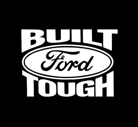 Built ford tough truck decal