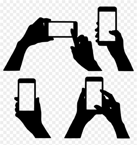 Smart Phone,mobile Phone,telephone,human Hand,holding - Holding Phone Silhouette, HD Png ...