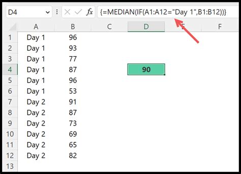 How to Calculate MEDIAN IF in Excel