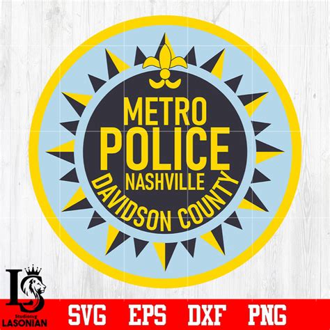 Badge Metro Police Nashville davidson Country svg eps dxf pn - Inspire ...