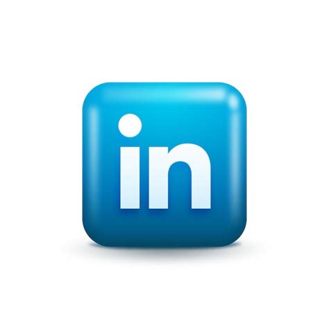 Premium Vector | 3d LinkedIn logo social media icon and button