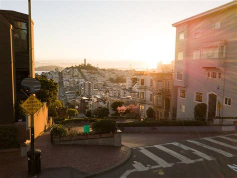 Lombard Street, San Francisco. Aerial View of the Crooked Street ...