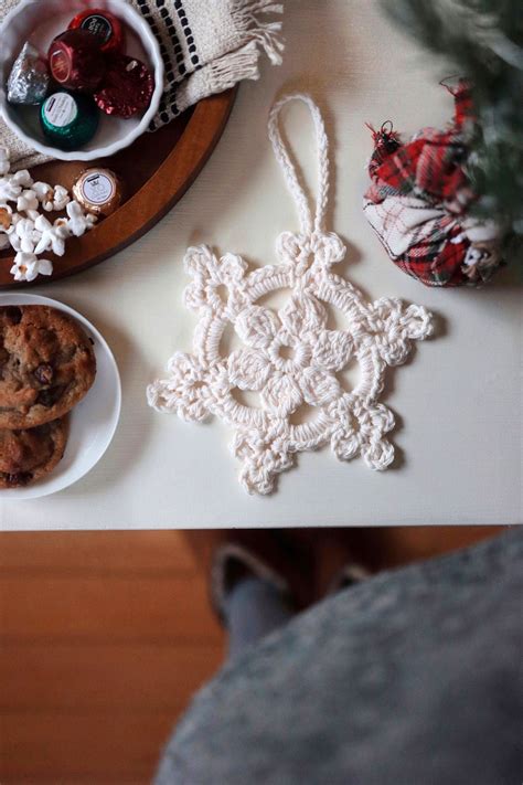 CROCHET PATTERN Snowflake Ornament, Holiday Décor Snowflake Christmas Crochet Ornament, Crochet ...