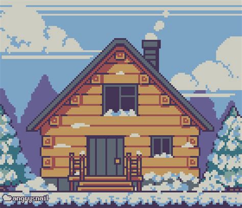 Cozy cabin : r/PixelArt