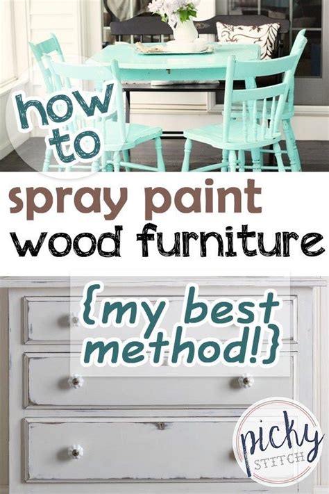 How to Spray Paint Wood Furniture {My Best Method!} | Painting wood ...