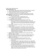 reconstruction era timeline - 8/28: Timeline of Reconstruction Pre-Reconstruction: 1865 13th ...