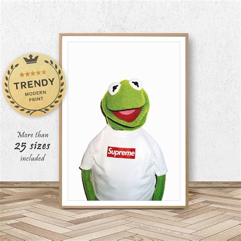 Supreme Kermit Poster Supreme Print Supreme Poster Kermit The | Etsy