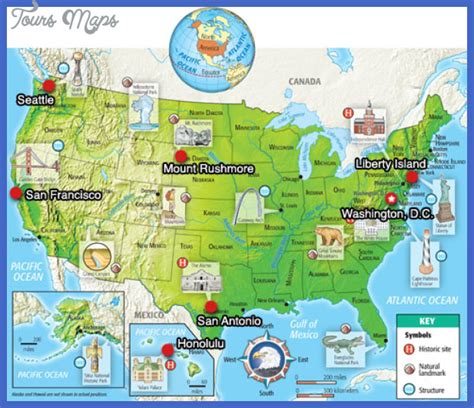 United States Map Tourist Attractions - ToursMaps.com