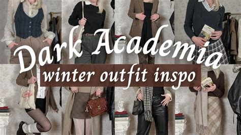 10 Dark Academia winter outfits! 🤎 - YouTube