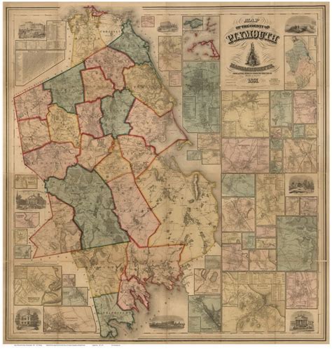 Old Maps of Plymouth County, MA