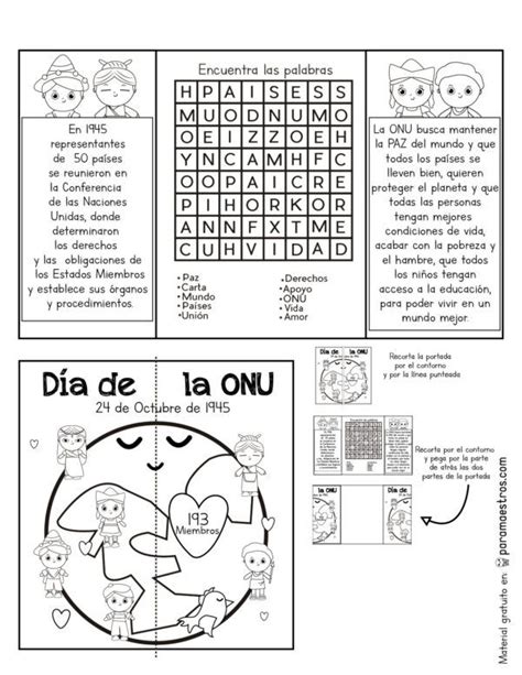 Divertidas actividades para niños sobre el día de la la ONU | paramaestros.com | Actividades ...