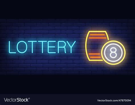 Lottery neon sign Royalty Free Vector Image - VectorStock