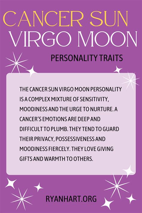 Cancer Sun Virgo Moon Personality Traits | Ryan Hart