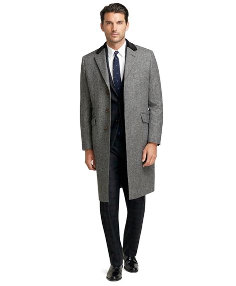 Lyst - Brooks Brothers Winston Chesterfield Coat in Gray for Men