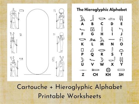 Ancient Egyptian Hieroglyphic Alphabet Cartouche Printable - Etsy ...