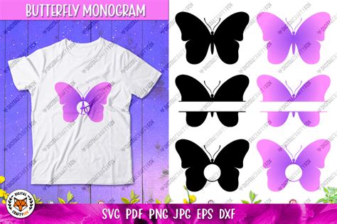 Butterfly Monogram SVG, Butterfly SVG Graphic by Digital Craftyfox ...