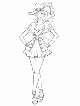 One Piece Nami Coloring Pages sketch template