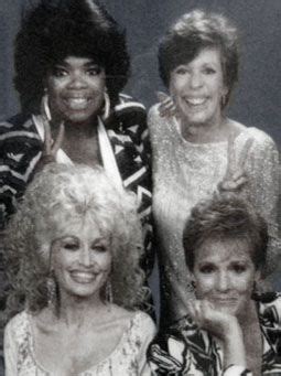 Oprah Winfrey, Carol Burnett, Dolly Parton, Julie Andrews. | Women humor, Carol burnett, Julie ...