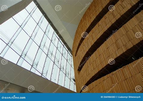 Norway, Oslo, Interior of the Oslo Opera House Editorial Stock Photo - Image of abstract, line ...