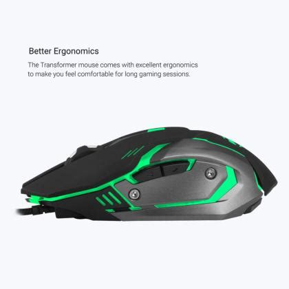 Zebronics Transformer-M Wired Gaming Mouse, Black - JioMart