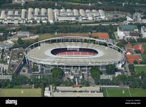 Aerial view, Neckarpark, VfB Stuttgart football stadium, Mercedes-Benz ...