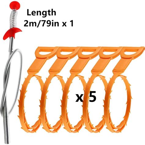 6 Pack Drain Hair Clog Remover Tool – Space Saving For Home