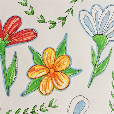 Paper, Paint, Pencils & Pens!: New & Different Art Supplies, Flower Garden Using Markers, Karen ...