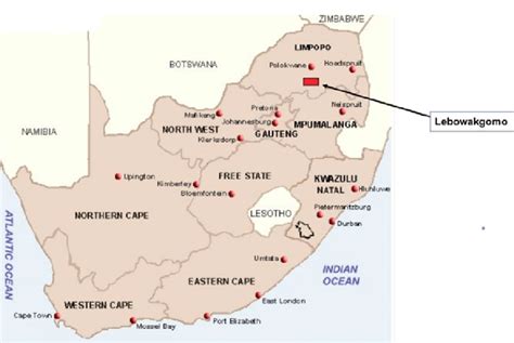 Location of Lebowakgomo in South Africa | Download Scientific Diagram