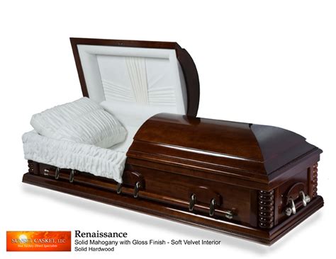 Renaissance Mahogany Solid Hardwood Casket - Sunset Casket