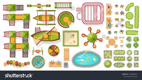 Vector set. Playground. Top view. Playgorund - Royalty Free Stock ...