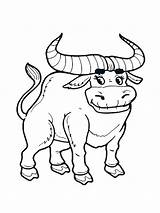 Ox coloring pages sketch template