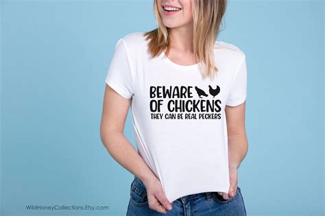 Beware of Chickens PNG File Funny Chicken Quote Chicken - Etsy