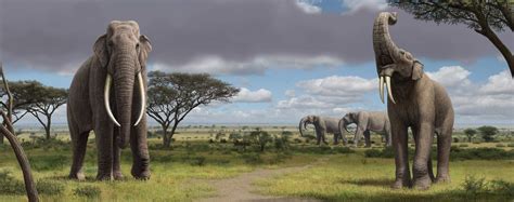 Palaeoloxodon recki and Deinotherium bozasi by Mauricio Anton. : pleistocene