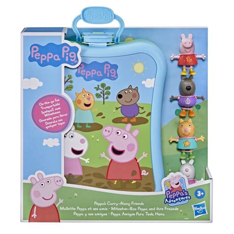 Peppa Pig Peppa's Adventures Peppa's Carry-Along Friends Case Toy ...