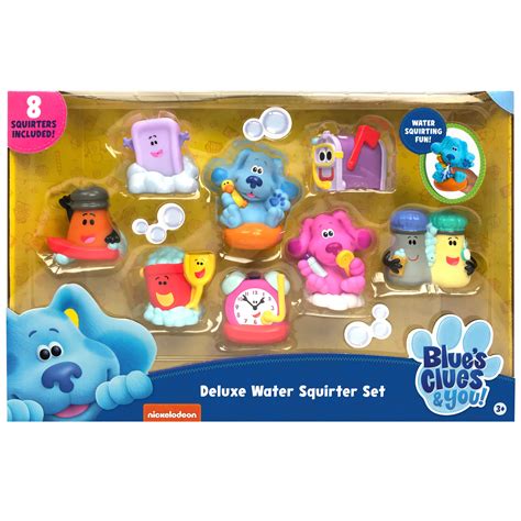 Blue’s Clues You! Deluxe Bath Toy Set, Includes Blue, Magenta, Slippery ...